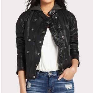Free People Vegan Bomber with hood 💥 Brand New with Tags, never worn